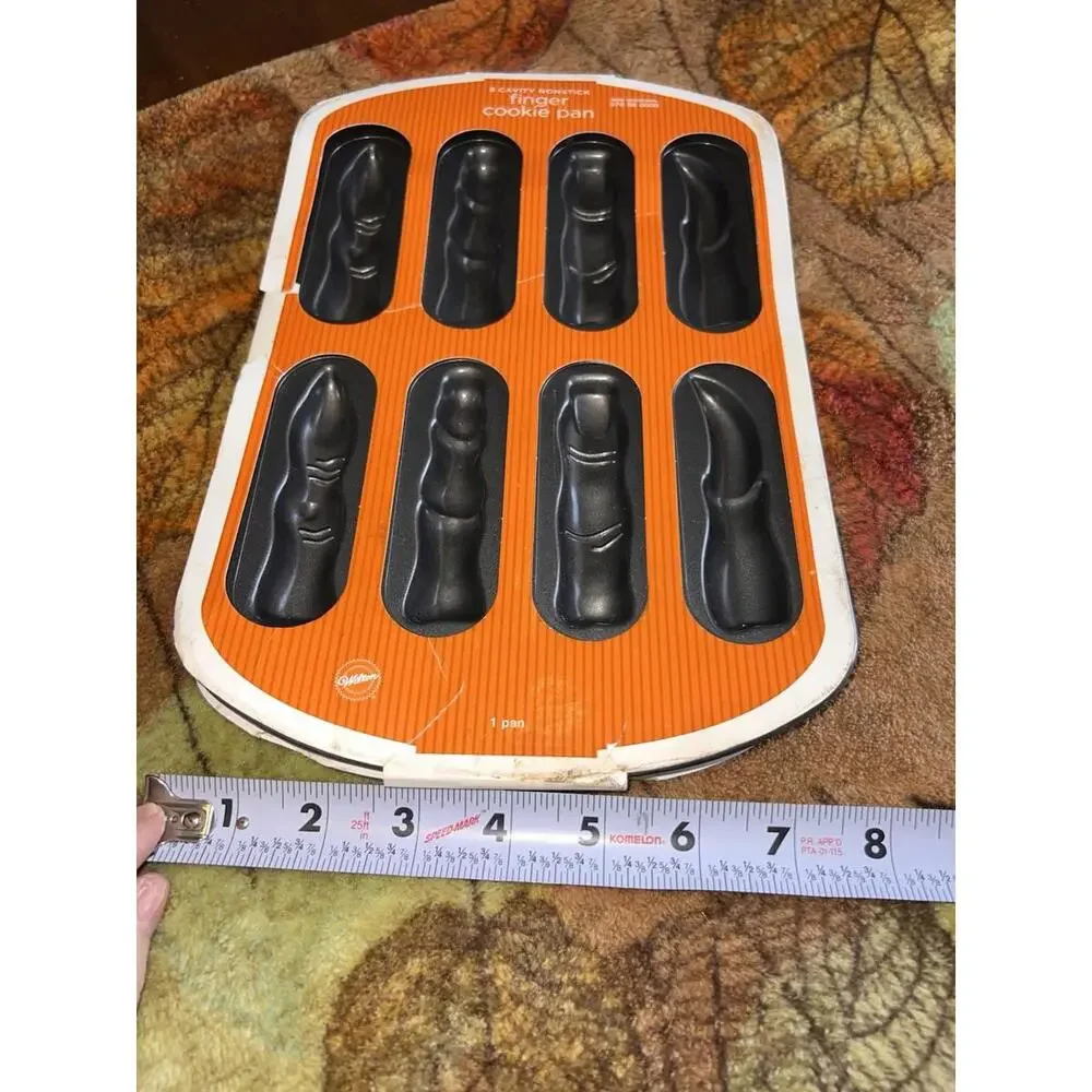 Wilton Halloween Witch Monster Skeleton Fingers 8 Cavity‎ Cookie Candy Cake Pan
